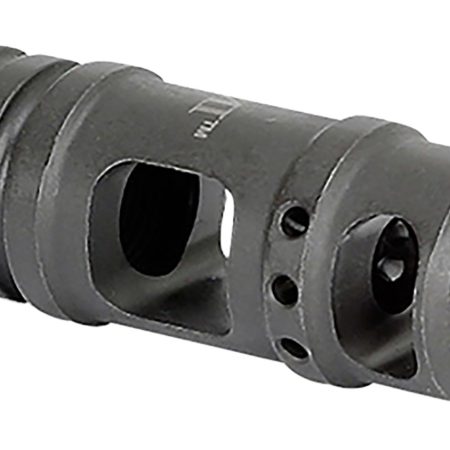 Midwest Industries MIMB6 Muzzle Brake  Black Phosphate Steel with M14x1 LH Threads for 30 Cal AK-Platform