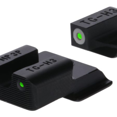 TruGlo TGTG231MP4W Tritium Pro Black | Green Tritium White Outline Front Sight Green Tritium Rear Sight
