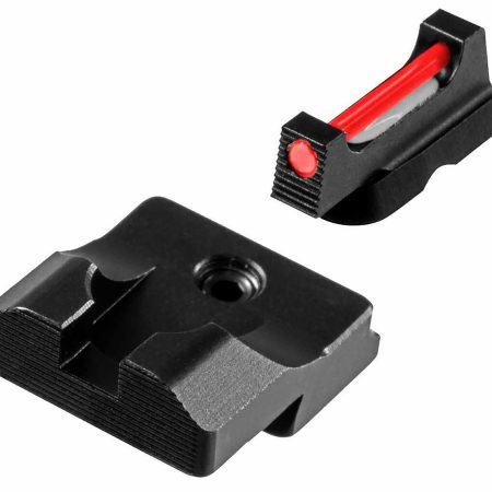 TruGlo TGTG132MP Fiber-Optic Pro  Red/Fiber Optic Front Sight-Black/Blank Optic Rear Sight Smith & Wesson M&P