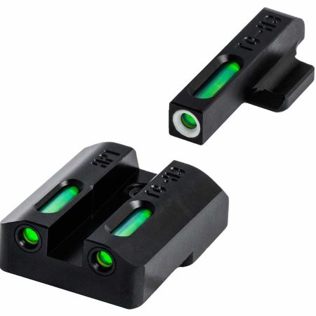 TruGlo TGTG13CZ2A TFX Black | Green Tritium & Fiber Optic White Outline Front Sight Green Tritium & Fiber Optic Rear Sight