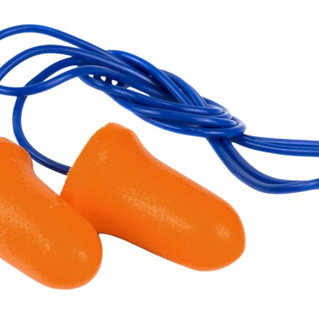 Walker's GWPCORDPLGBKT Corded Foam Ear Plugs 32 dB Orange with Blue Cord 50 Pair