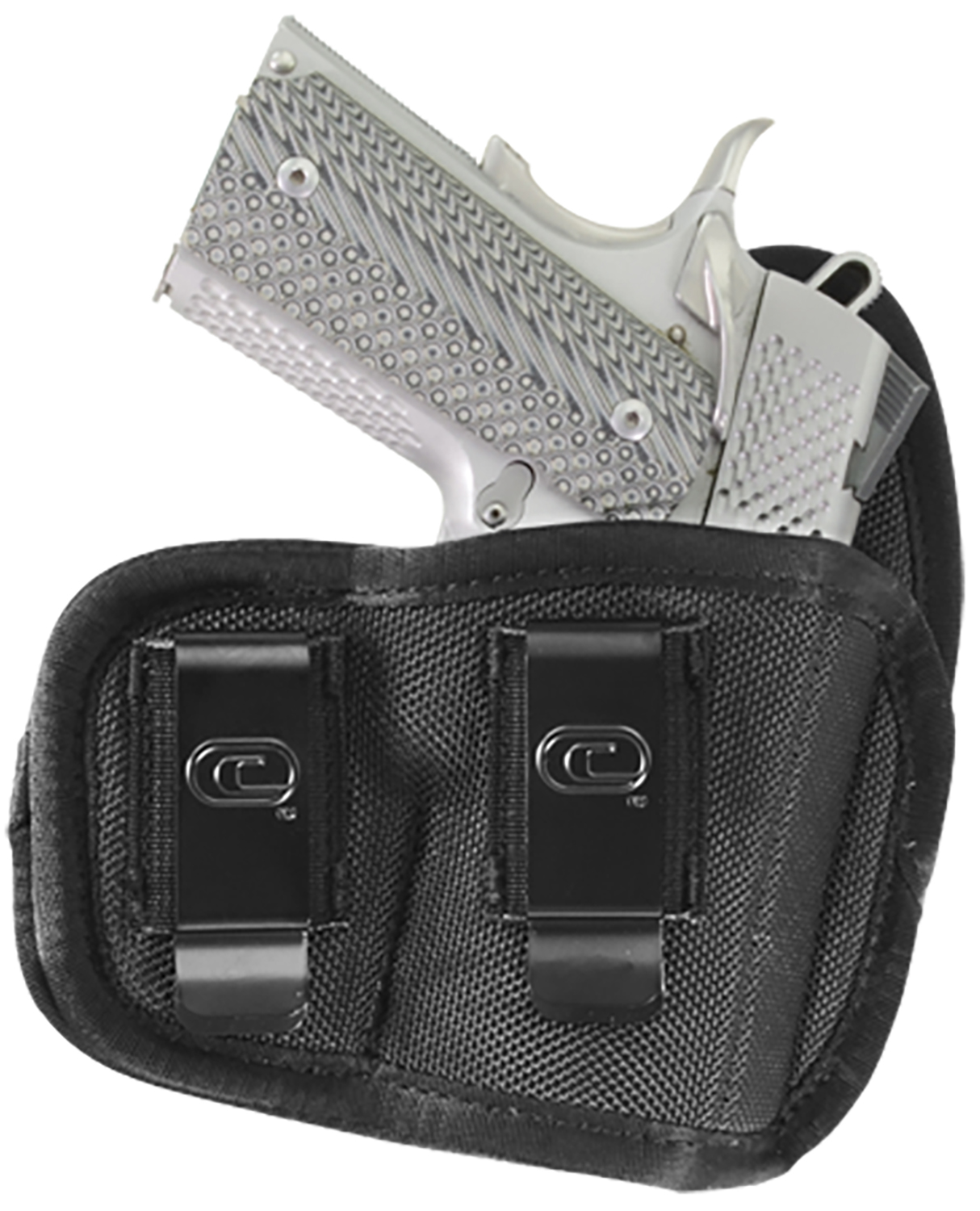 Crossfire Shooting Gear CRFVIGRSA1M1R The Vigor IWB Size 01 Black Ballistic Nylon Double Belt Clip Fits Micro Fits 1-1.50" Barrel Right Hand