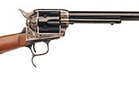 Cimarron MP419 Revolving Carbine Full Size 45 Colt (Long Colt) 6 Shot 18" Blued Stainless Steel Barrel, Color Case Hardened Stainless Steel Receiver, Walnut Shoulder Stock, Right Hand