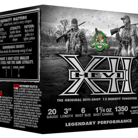 HEVI-Shot HS53206 HEVI-XII 20Gauge 3" 1 1/4oz Tungsten 6Shot 25 Per Box/10 Case