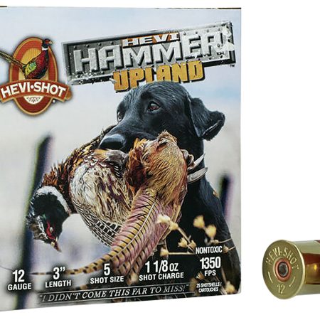 HEVI-Shot HS29125 HEVI-Hammer Upland 12Gauge 3" 1 1/8oz Steel/Bismuth 5Shot 25 Per Box/10 Case