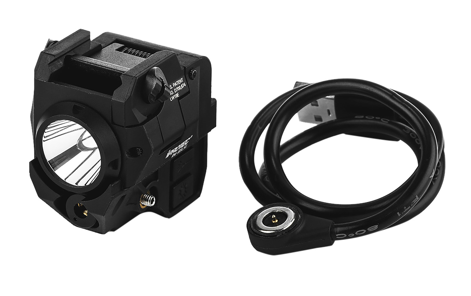 iProtec 6751 RM185LSG Rail-Mount Firearm Light with Green Laser Black 185 Lumen White Light