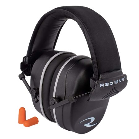 Radians R2500CS R2500 Muff Foam 25 dB 32 dB Over the Head Orange Black Adult 1 Pair