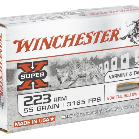 Winchester Ammo W223HP55 Super X  223Rem 55gr Boat Tail Hollow Point 20 Per Box/25 Case