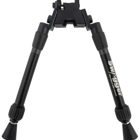 Swagger SWAGBPSEA12 Sea12 Extreme Angle Bipod with Black Finish, Picatinny Attachment & 9-12" Vertical Adjustment