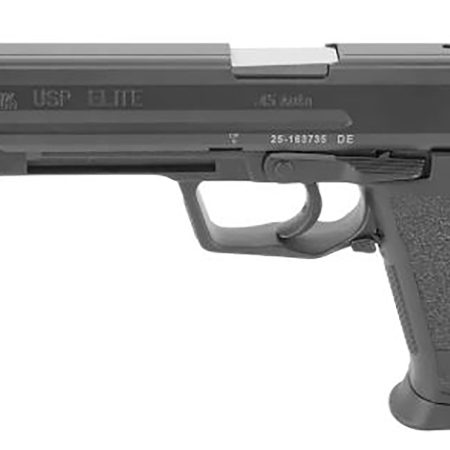 HK 81000367 USP V1 Elite 45 ACP 12+1 6.02" Stainless Stainless Steel Barrel, Black Long/Serrated Steel Slide, Black Polymer Frame, Black Polymer Grip, Includes Two Mags