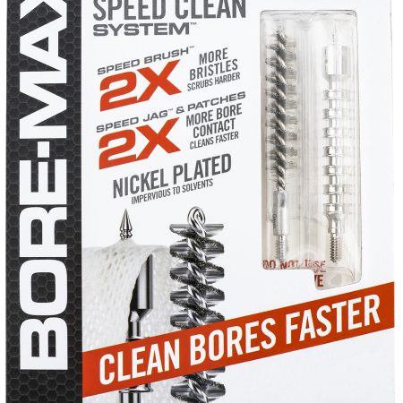 Real Avid AVBMSET9MM Bore-Max Speed Clean Upgrade Set 9mm Pistol Nickle Plated Bristles Blister Pack Case