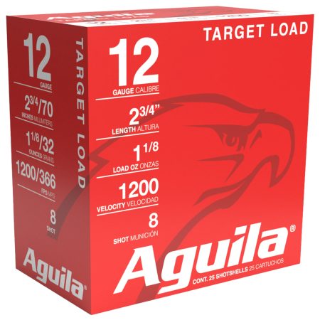 Aguila 1CHB1358 Target Load Competition 12Gauge 2.75" 1 1/8oz 8Shot 25 Per Box/10 Case