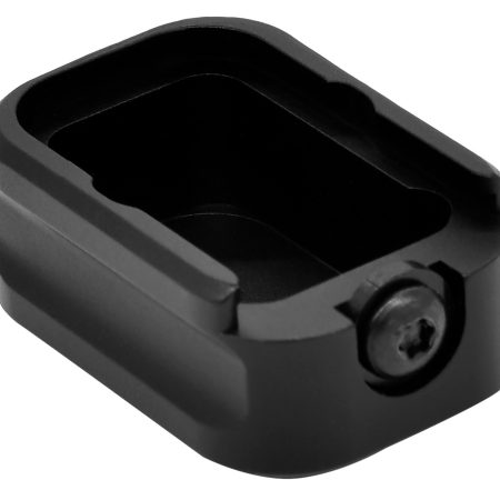 Warne MEG1932BLK Magazine Extension  made of 6061-T6 Aluminum with Hardcoat Anodized Black Finish for Glock 19, 23 Magazines (Adds 3rds 9mm Luger, 2rds 40 S&W)