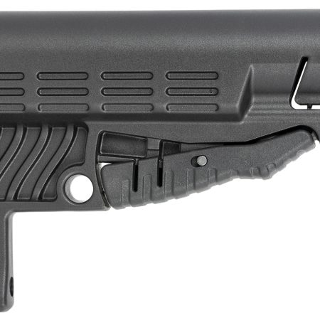 NcStar DLG-086 Classic Commercial Stock Black Polymer Adjustable Stock with Metal QD Bases & Rubber Butt Pad For Commercial Spec Buffer Tubes (Tube Not Included)