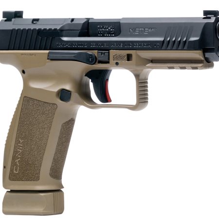 Canik HG5636N Mete SFT Full Size Frame 9mm Luger 20+1/18+1, 4.46" Black Match Grade Barrel, Black Nitride Serrated Steel Slide, Flat Dark Earth Polymer Frame w/Picatinny Rail, Ambidextrous