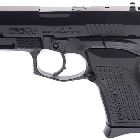 Bersa TPR9CM TPRC Compact Frame 9mm Luger 13+1, 3.25" Black Manual Barrel, Matte Black Serrated Steel Slide & Aluminum Frame, Ambidextrous