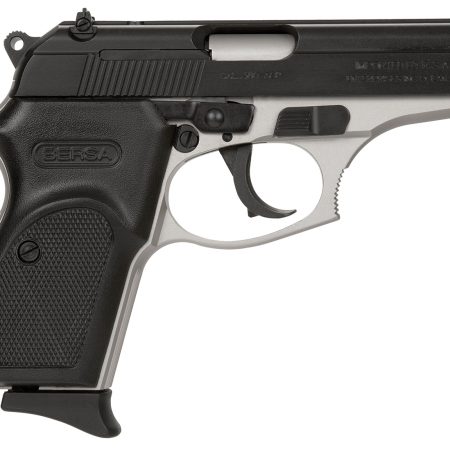 Bersa T380DT8 Thunder Micro-Compact Frame 380 ACP 8+1, 3.50" Steel Barrel, Matte Black Serrated Steel Slide, Satin Nickel Aluminum Frame