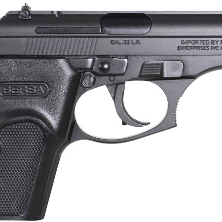 Bersa T22M Thunder  Micro-Compact Frame 22 LR 10+1, 3.50" Black Steel Barrel, Matte Black Serrated Slide, Matte Black Aluminum Frame w/Beavertail
