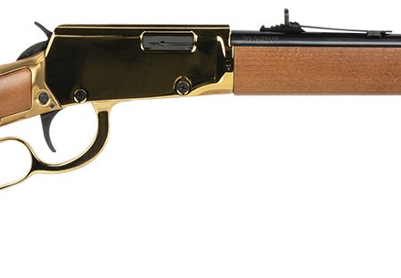 Rossi RL22181WD-GLD1 Rio Bravo  22 LR 15+1 18" Polished Black Barrel, Gold Metal Rec, Hardwood Furniture