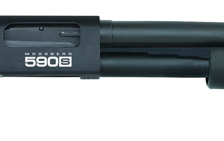 Mossberg 51601 590S Shockwave 12 Gauge Pump 3" 8+1 14.38" Matte Blued Steel Barrel, Black Anodized Receiver, Black Raptor Birdshead Grip