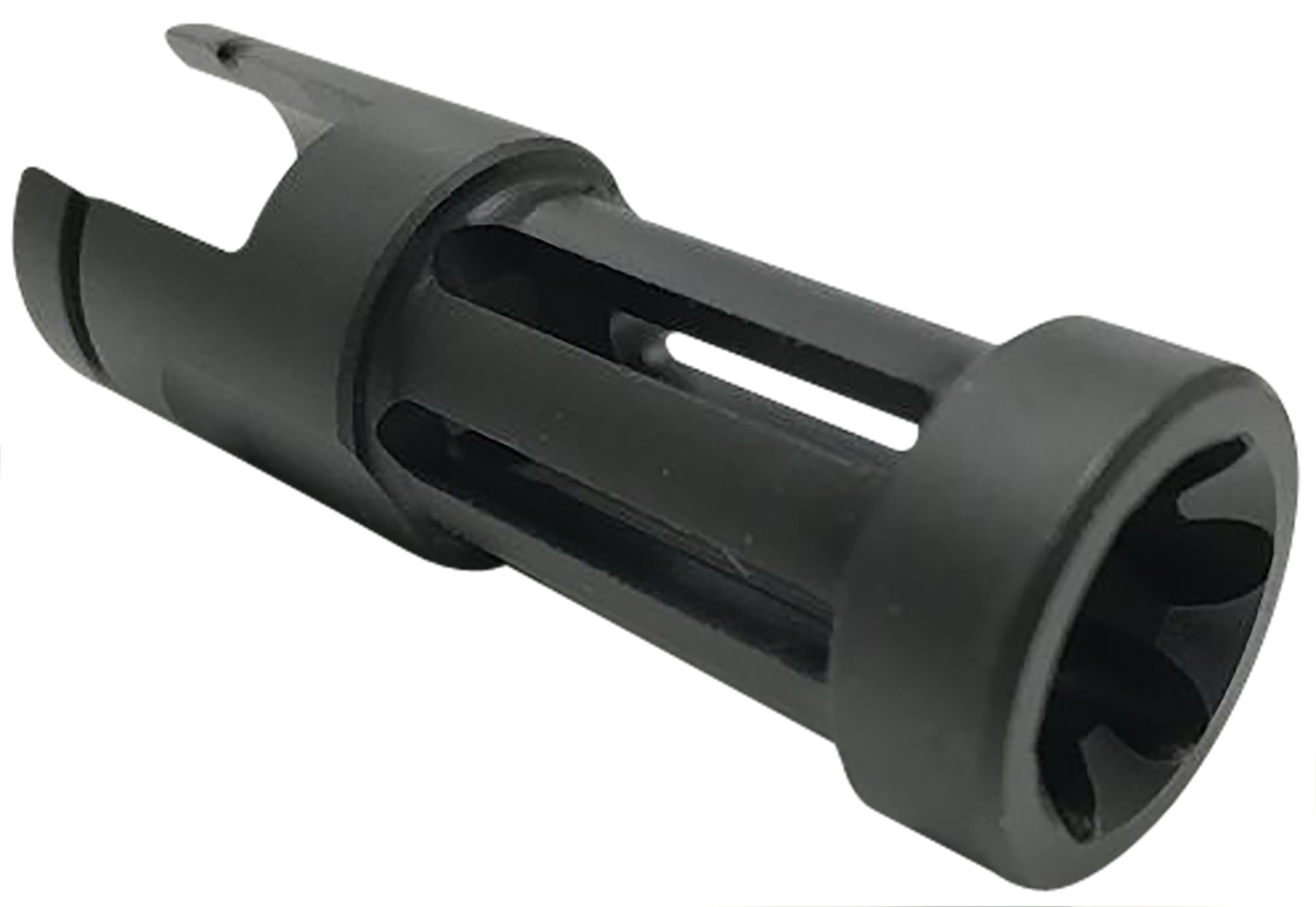 Samson 040606203 Flash Hider Black Oxide Stainless Steel with 2.50" OAL & .860" Diameter for Ruger 10/22