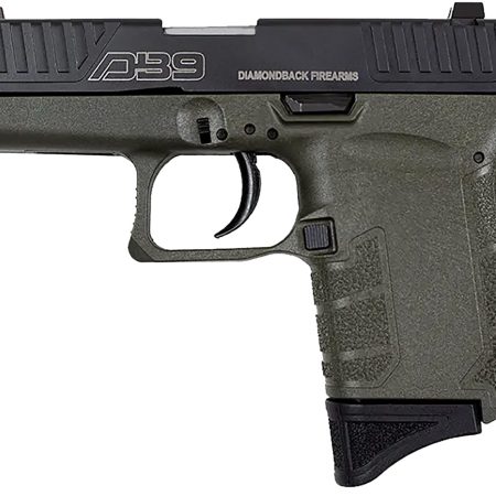Diamondback DB0200P101 DB9 Gen4 Micro-Compact Frame 9mm Luger 6+1, 3.10" Stainless Steel Barrel, Black Nitride Serrated Stainless Steel Slide, OD Green Polymer Frame & Grip