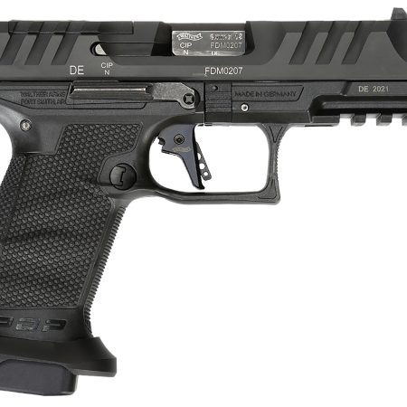 Walther Arms 2858151 PDP Compact Pro 9mm Luger 4.60" 10+1 Threaded Barrel Flared Magwell Black Steel Slide with Front Serrations & Optics Cut Performance Duty Textured Black Polymer Grip