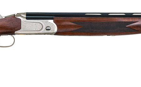 Mossberg 75480 Gold Reserve  Full Size 410 Bore Break Open 3" 2rd 26" Blue Polished Vent Rib Barrel, Silver Polished Engraved Stainless Steel Receiver, Black Grade A Walnut Fixed Stock, Right Hand