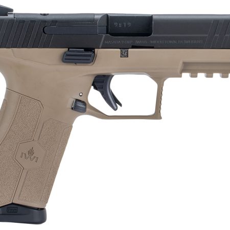 IWI US M9ORP10FDNS MASADA  Full Size 9mm Luger 10+1, 4.10" Black Button Rifled Steel Barrel, Black Optic Ready/Serrated Steel Slide, Flat Dark Earth Polymer Frame w/Picatinny Rail, Ambidextrous
