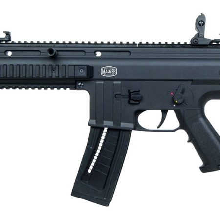 Mauser Rimfire 4150013 M-15  22 LR 22+1 16.50" Barrel w/Flash Hider, Steel Receiver, Black Metal Finish, Flip Up Front & Rear Sights, Side Folding Stock w/Adjustable Cheekrest, Manual Thumb Safety