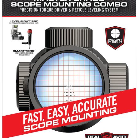 Real Avid AVMSMK Master Grade Scope Mounting Combo Includes Torque Driver and Reticle Leveling System
