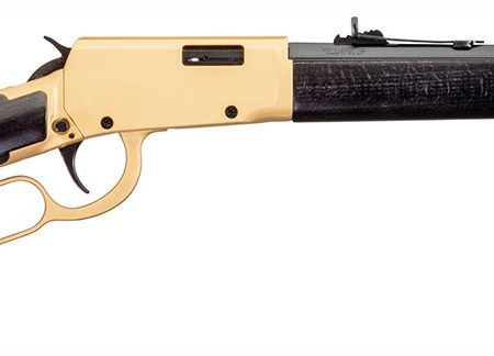 Rossi RL22181WD-GLD2 Rio Bravo  22 LR 15+1 18" Polished Black Barrel, Gold Finish Rec, Black Hardwood Stock