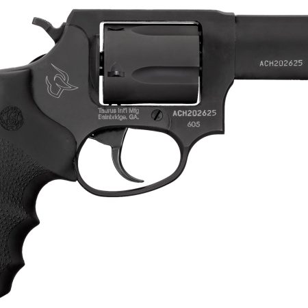Taurus 260531NS 605  SA/DA 38 Speical +P or 357 Mag 5 Shot 3" Barrel, Overall Matte Black Finish Stainless Steel, Finger Grooved Black Hogue Rubber Grip, Night Front Sight