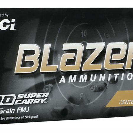 CCI 5205 Blazer Brass Handgun 30Super Carry 115gr Full Metal Jacket Flat Nose 50 Per Box/20 Case