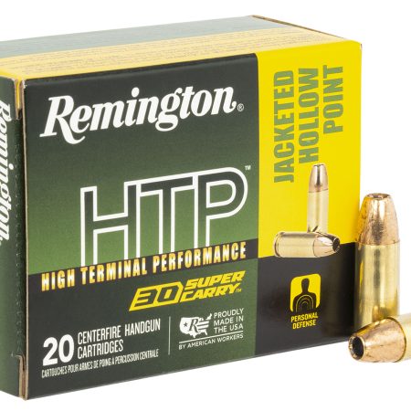 Remington Ammunition R20019 HTP  30SuperCarry 100gr Jacketed Hollow Point 20 Per Box/10 Case