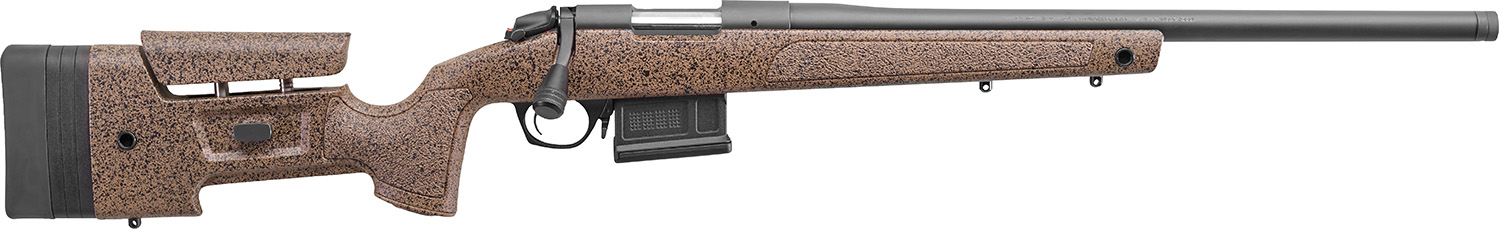 Bergara Rifles B14S354C B-14 HMR 22-250 Rem 5+1 24" Graphite Black Cerakote Barrel, Black Speckled Brown Molded w/Mini-Chassis, Adjustable LOP & Cheek Piece Stock, Right Hand
