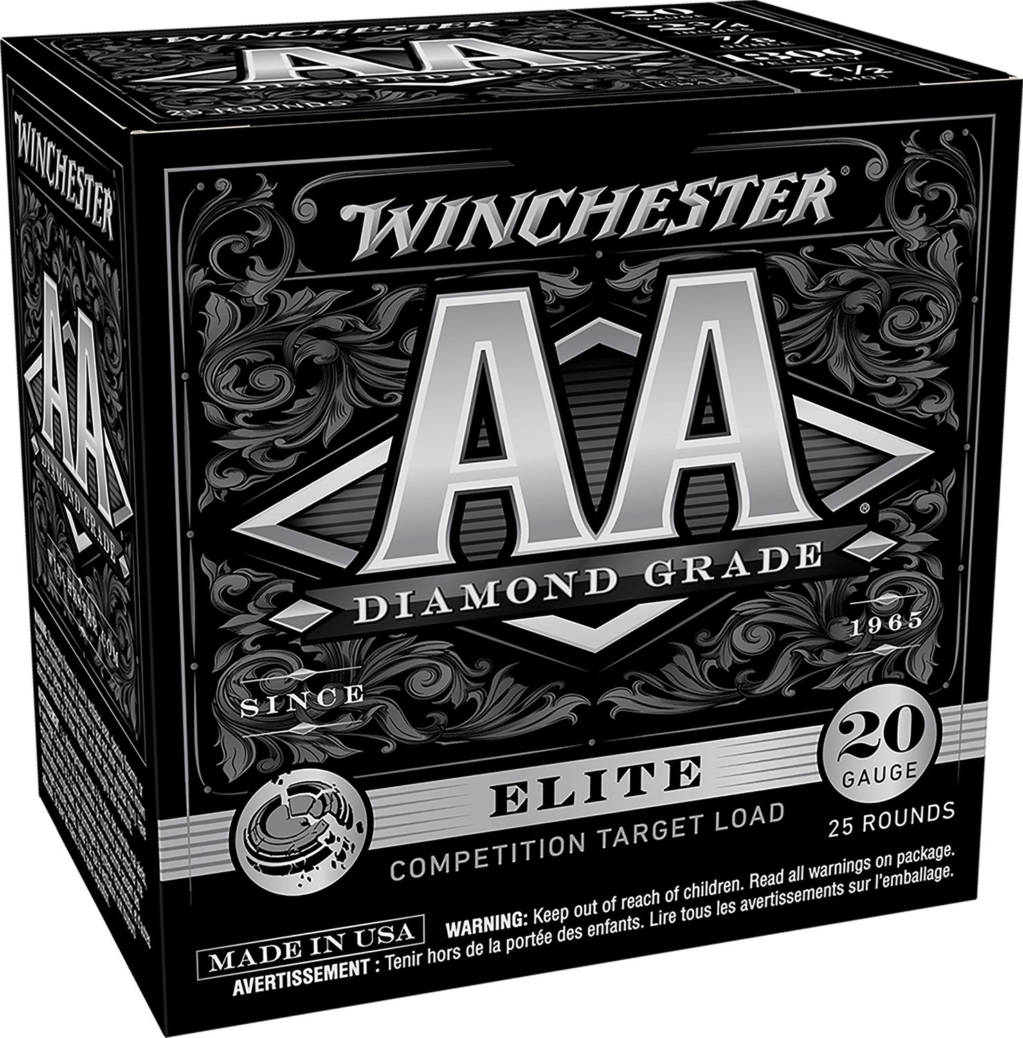 Winchester Ammo AADG207 AA Diamond Grade Elite Trap 20Gauge 2.75" 7/8oz 7.5Shot 25 Per Box/10 Case