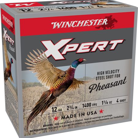 Winchester Ammo WEXP12H4 Xpert Pheasant Lead Free High Velocity 12Gauge 2.75" 1 1/8oz 4Shot 25 Per Box/10 Case