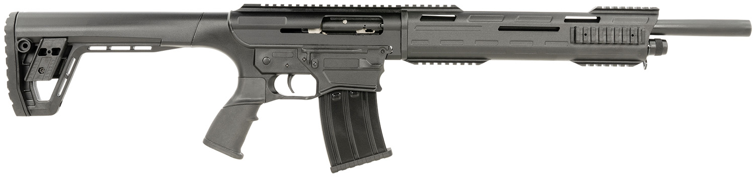 Tokarev USA 21000103 TAR 12 Gauge Semi-Auto 3" 5+1 18.50" Black Steel Barrel, Black Receiver w/Picatinny Rail, Black Fixed Synthetic Stock