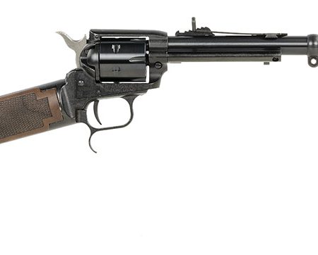 Heritage Mfg BR226B16HSWB01 Rough Rider Rancher 22 LR 6rd 16" Barrel, Black Metal Finish, Exposed Hammer, Walnut Stagecoach Engraved Stock