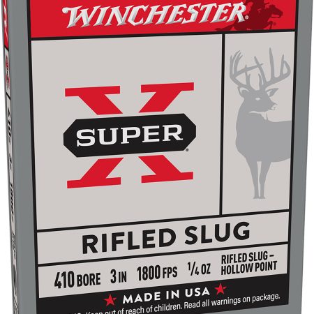 Winchester Ammo X413RS5 Super X 410Gauge 3" 1/4oz Rifled Slug Shot 5 Per Box/50 Case
