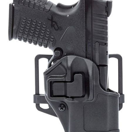 Blackhawk 410576BKR Serpa CQC OWB Size 76 Black Polymer Belt Loop/Paddle Compatible w/ Glock 48 w/wo Rail Right Hand
