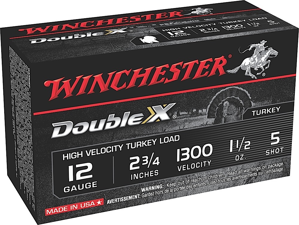 Winchester Ammo STH125 Double X High Velocity Turkey 12Gauge 2.75" 1 1/2oz 5Shot 10 Per Box/10 Case