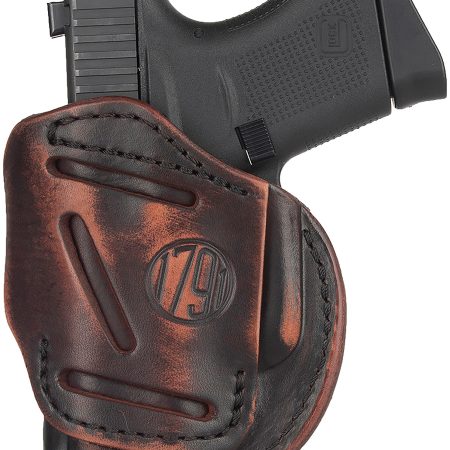 1791 Gunleather 4WH2VTGR 4-Way IWB/OWB Size 02 Vintage Leather Belt Clip Fits S&W M&P Bodyguard Right Hand