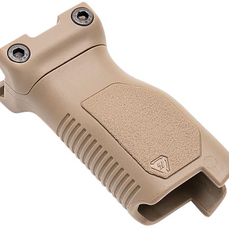 Strike Industries ARCMAGLFDE Angled Vertical Grip Long Flat Dark Earth Polymer with Cable Management Storage for M-LOK Rail