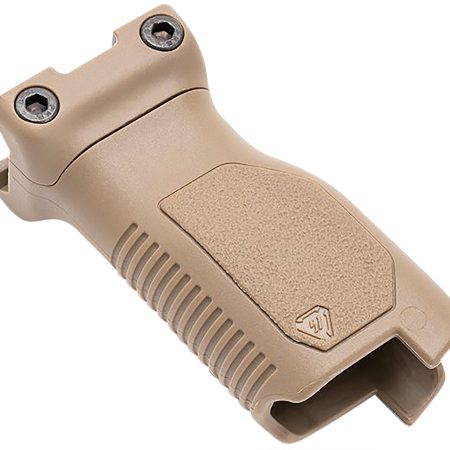 Strike Industries ARCMAGRAILLFDE Angled Vertical Grip Long Flat Dark Earth Polymer with Cable Management Storage for Picatinny Rail