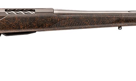 Tikka JRTXRBS315 T3x Lite Full Size 243 Win 3+1 22.40" Stainless Fluted Barrel, Drilled & Tapped Stainless Steel Receiver, Orange Webbed Black Roughtech Synthetic Stock