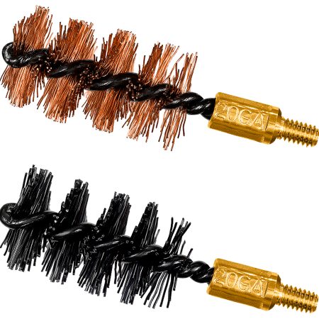 Otis FG520NB Bore Brush Set 20 Gauge Shotgun Firearm 2" Long Bronze/Nylon Bristles 2 Per Pkg