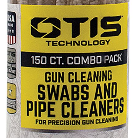 Otis FG241857 Swabs & Pipe Cleaners Combo Pack Cotton/Wood 6" Long 100 Swabs/50 Pipe Cleaners Includes Reusable Storage Tube