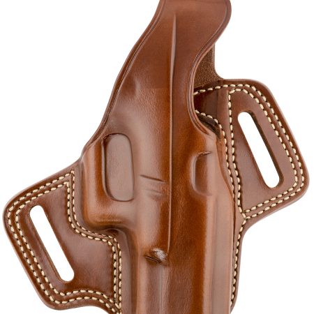 Galco FL226 Fletch OWB Tan Leather Belt Slide Compatible w/Glock 19 Gen1-5/19X/23 Gen2-5/32/45 Belt Up to 1.75" Wide Right Hand